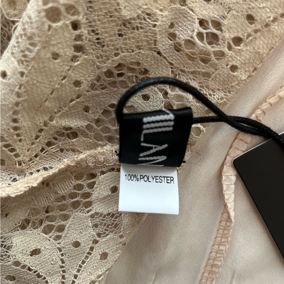 NEW ECRU Size 10 or 12. Lace Midi long sleeve v-neck special occasion Dress NWT - Picture 5 of 12